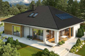 Mẫu thiết kế biệt thự 1 tầng Châu âu tuyệt đẹp