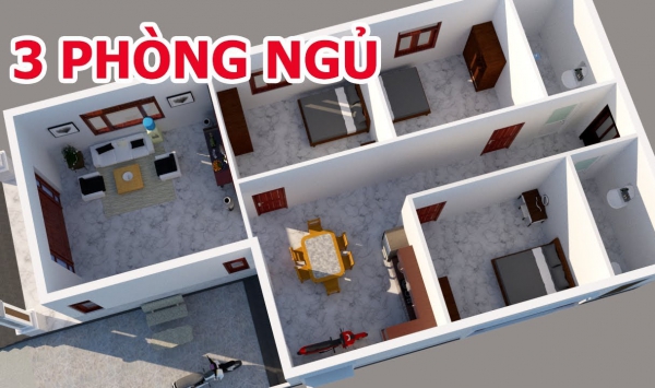 Những Mẫu Nhà Cấp 4 3 Phòng Ngủ Đẹp Hiện Nay