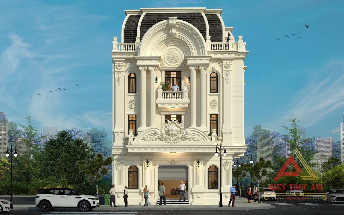 thiết kế nhà phố cổ điển