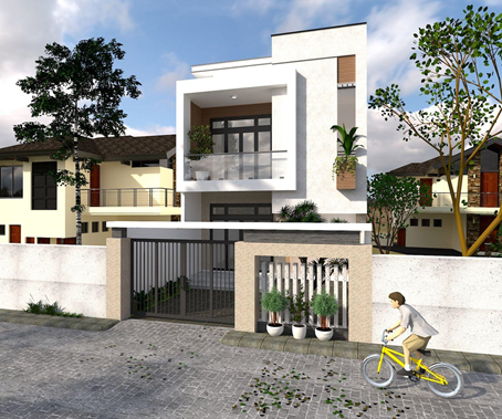 mẫu nhà phố hiện đại
