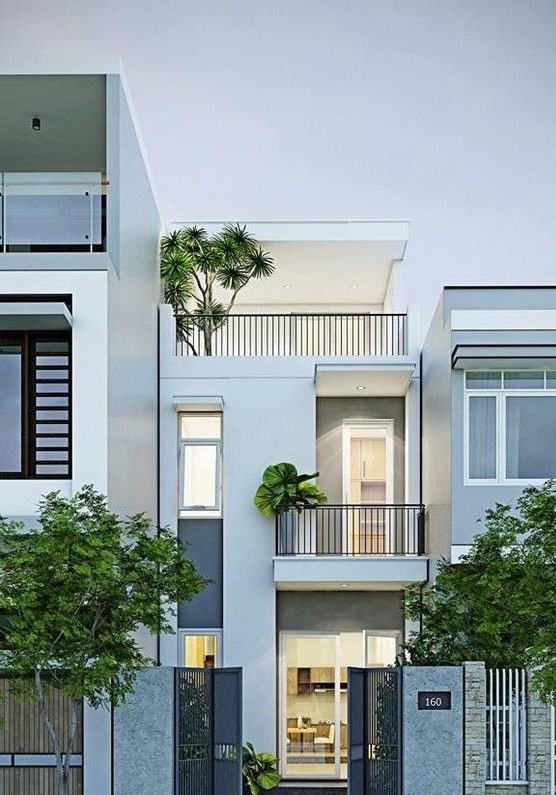 nhà ống lệch tầng đẹp