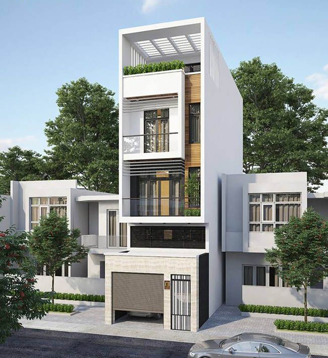 nhà ống lệch tầng