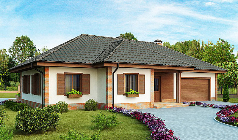 thiết kế biệt thự 1 tầng châu Âu