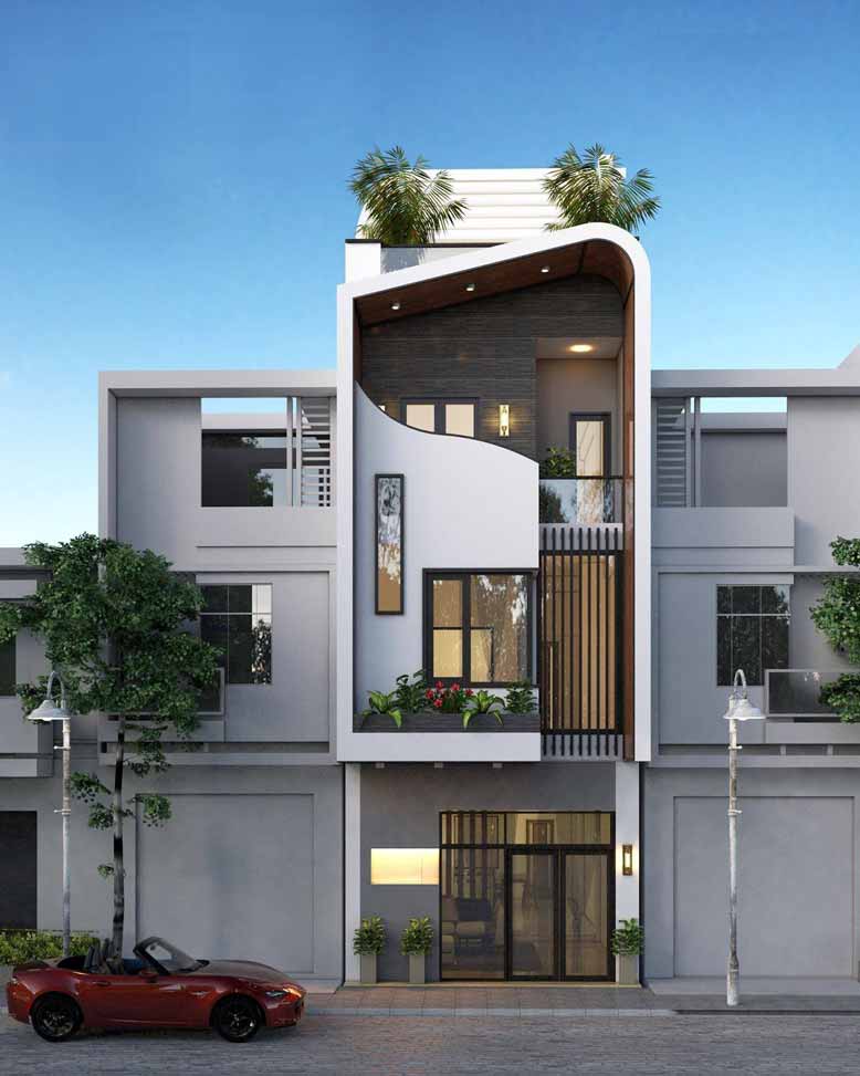 thiết kế nhà phố tân cổ điển